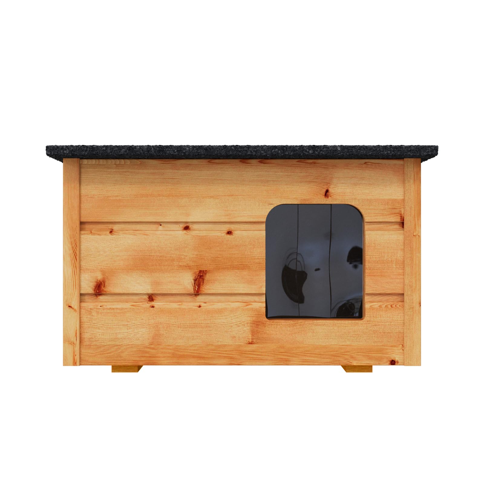 Cuccia per gatti per esterni, resistente all'inverno, isolata, resistente alle intemperie, completamente isolata, in legno di cartone (Tik #E08577)