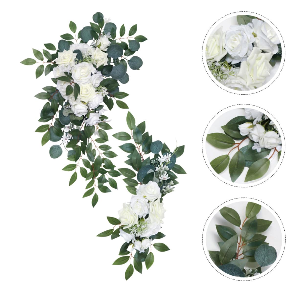 Beavorty 2 Pezzi Fiori Finti Matrimonio Arco Decorativo, Coppia, Plastico