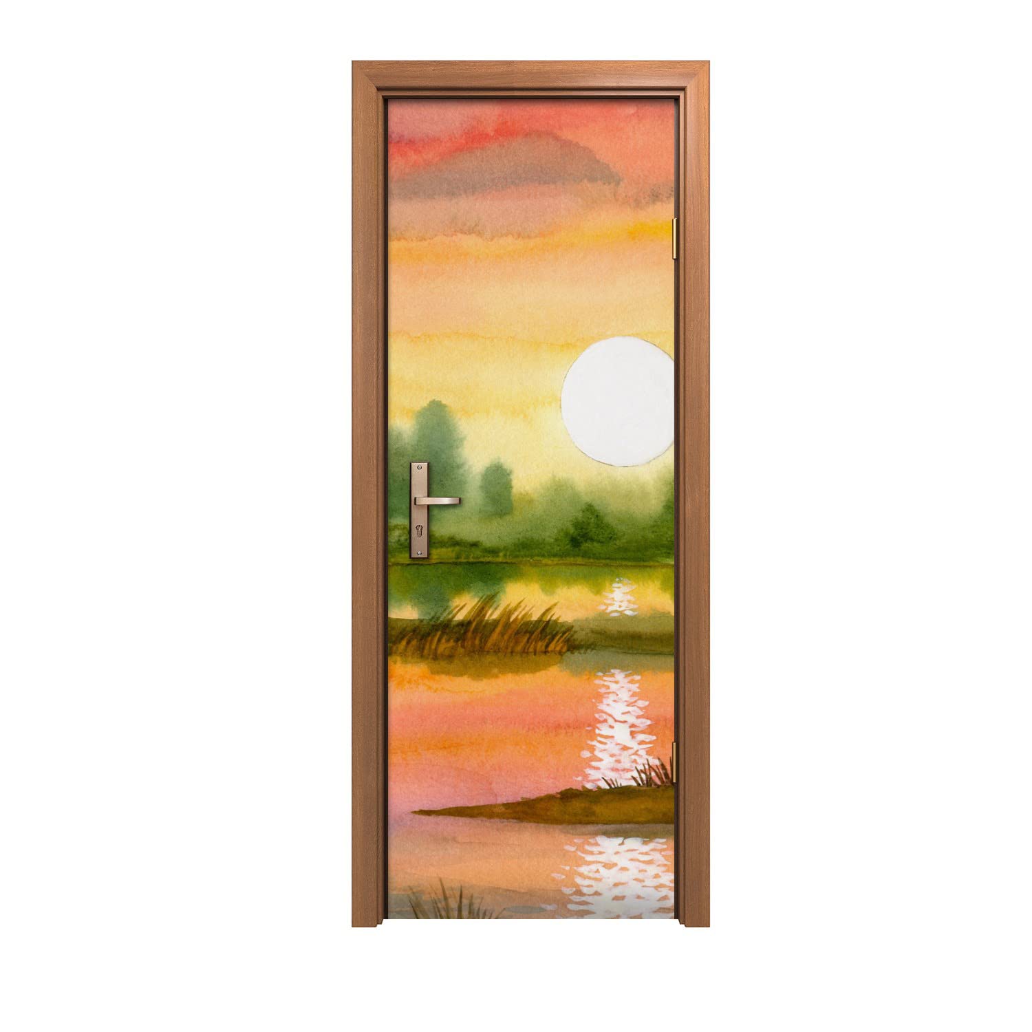 Sticker de porte Arbre de soleil 70x200 pour illuminer votre salon