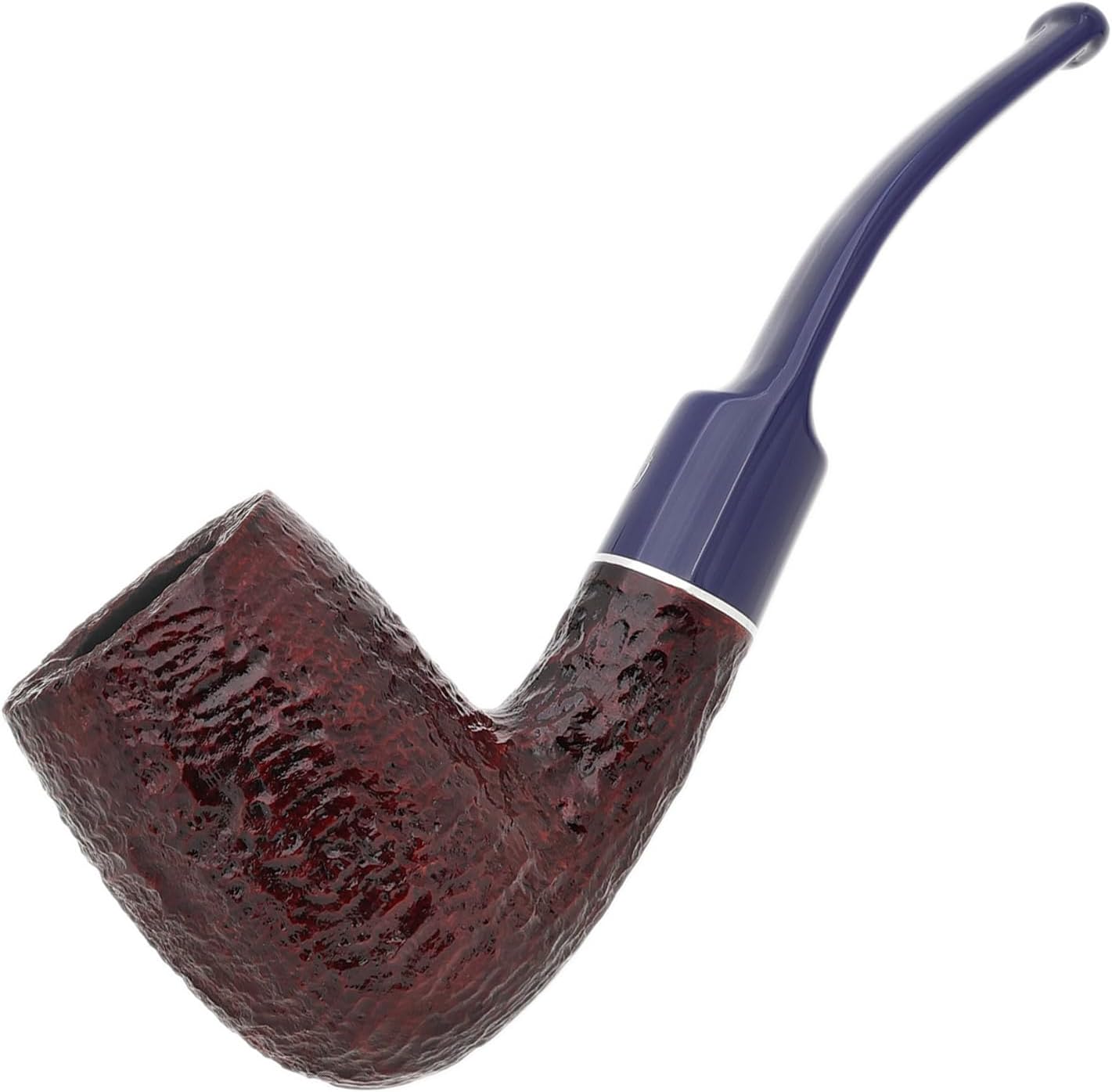 Savinelli Pipes Unica Collection - Large Brown & Blue Italian Briar Wood Pipe, Handmade in Italy, 6mm (Brown U66)