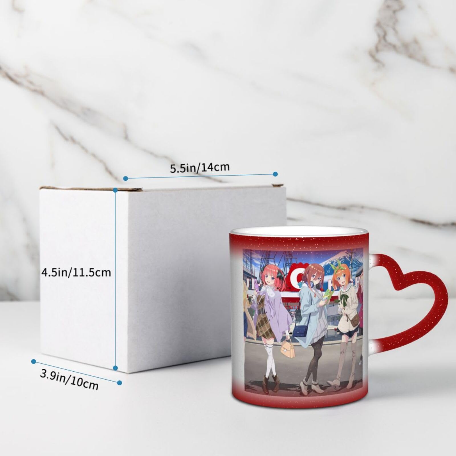 Amazon.co.jp: 五等分の花嫁 マグカップ 330ml 変色カップ 磁器カップ