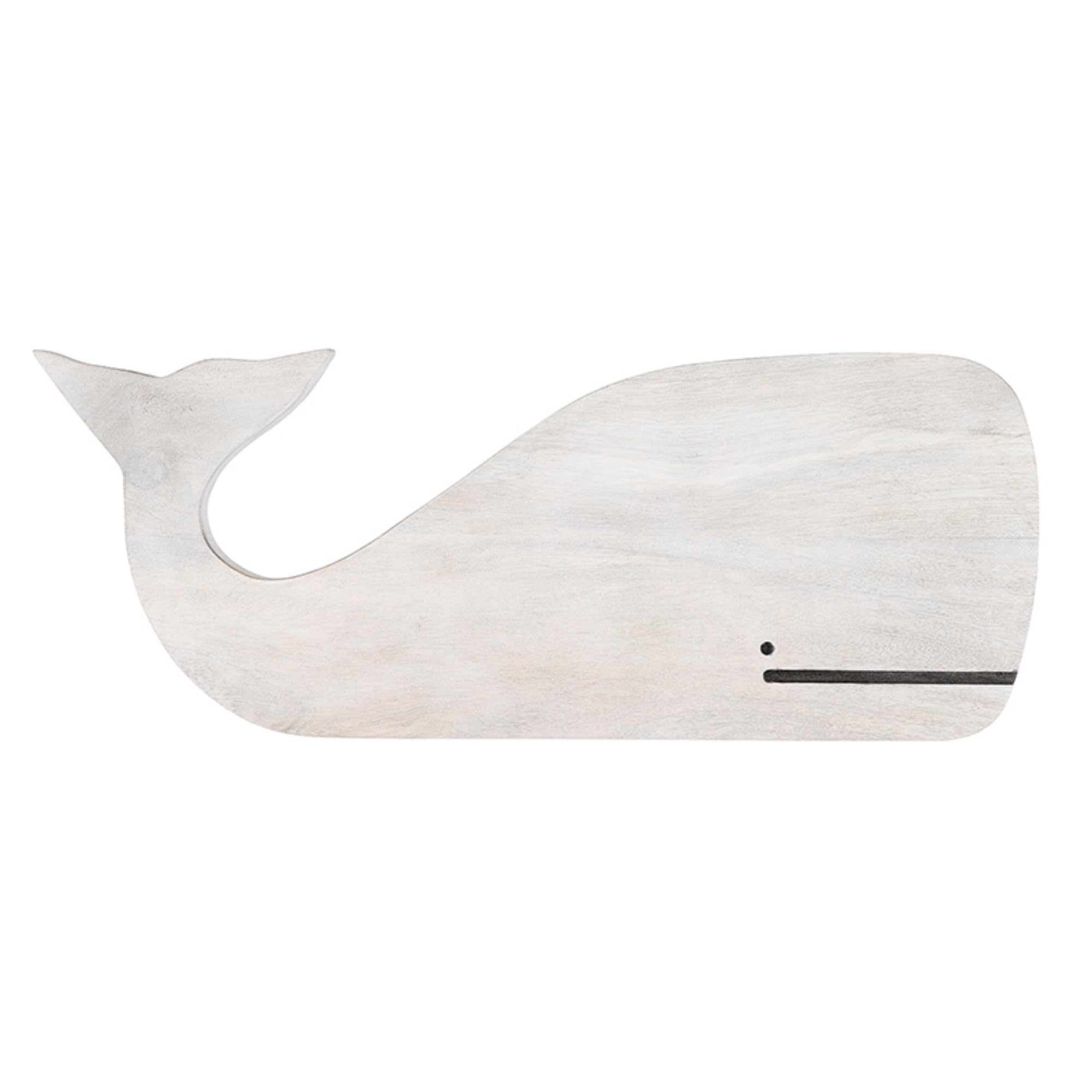 Santa Barbara Design Studio Serving Board - Whale Shaped Mango Wood Board, 18" x 7", Natural