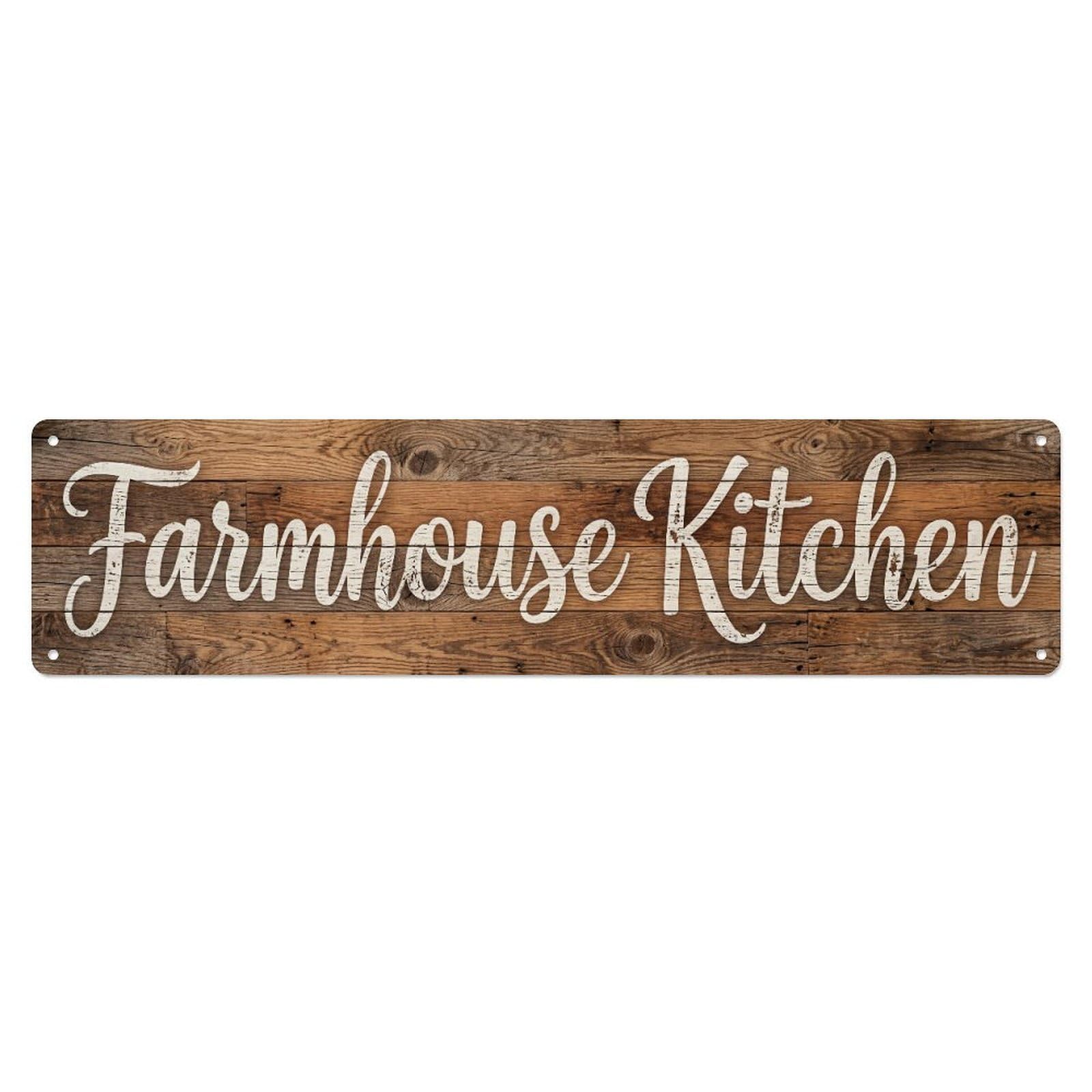 Farmhouse Kitchen Metal Tin Skinny Sign Plaque Wall Decor for Cafe, Club Bar, Office, Home Garden Metal Poster 4x16Inch