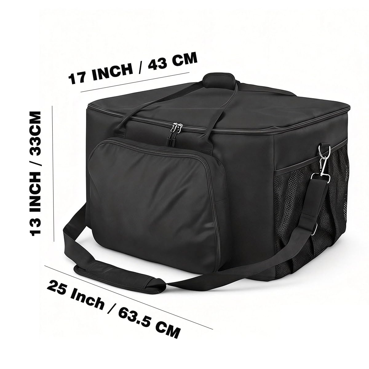 Tragetasche für Ninja Pizzaofen OO100 Serie, wasserabweisend, gepolsterte Tragetasche mit mehreren Taschen und Schultergurten, Schwarz