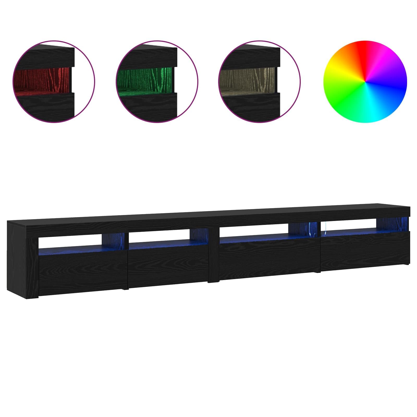 Conjunto de Mueble de TV 3 uds. Roble Negro,51.3kg-3332509