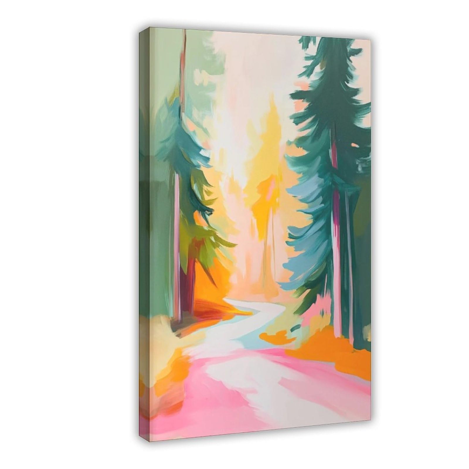Bareronor Abstract Forest Canvas Poster Bedroom Decor Landscape Office Room Decor Gift 16" L X 24" W