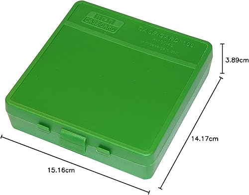 Miniatura 10 de MTM Caja para 100 municiones de punta redonda calibre 40 45 o 38 pulgadas con tapa