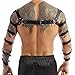 Men's Body Chest Harness Belt Adjustable PU Leather Punk Arms Chest Harness Bondage Strap, BDSM Cosplay Costume Bar Nightclub Party Club Masquerade Fetish Clubwear