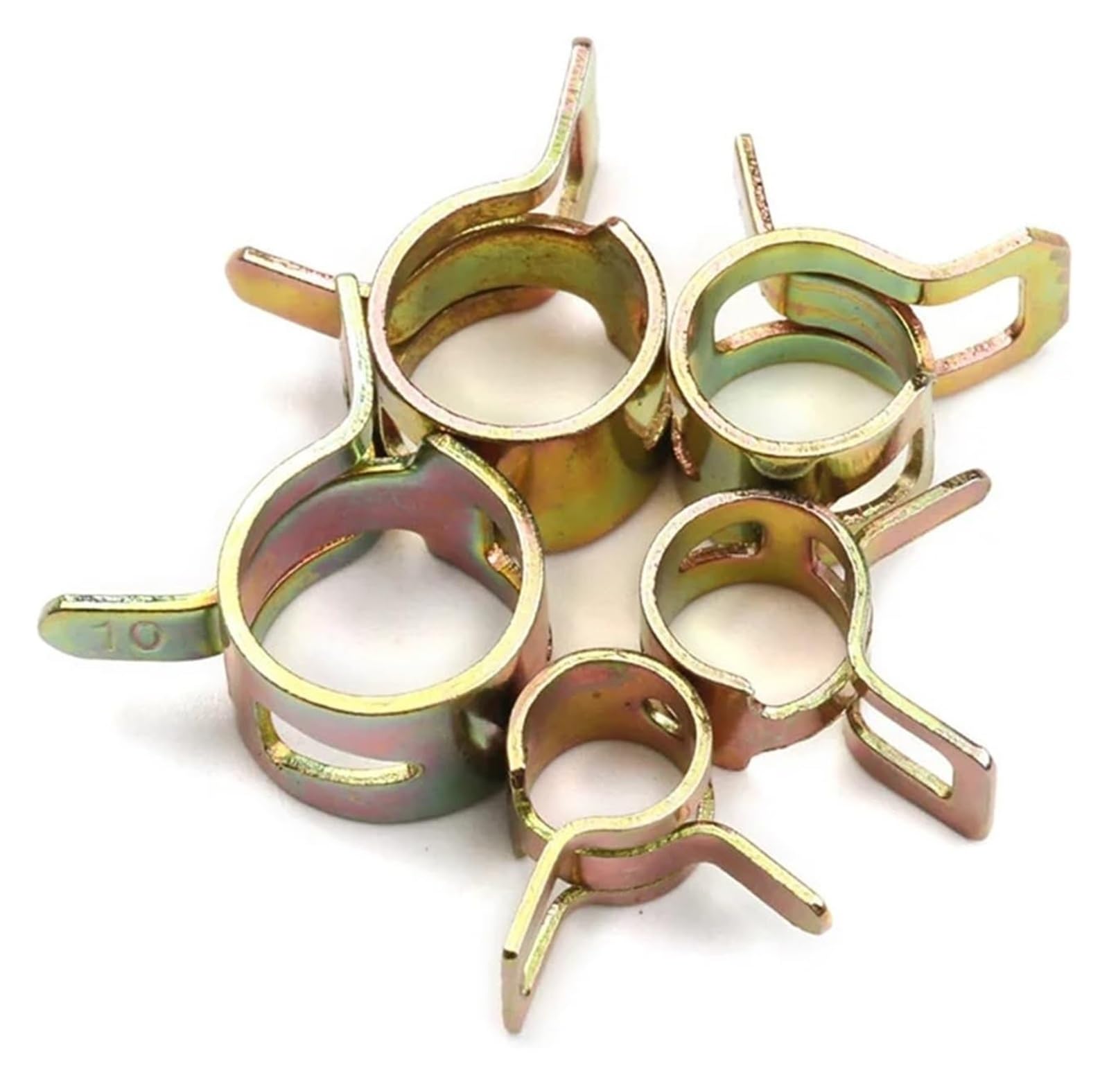 100 szt. zacisków sprężynowych 6-17 mm/6-22 mm ocynkowanych, zacisk do przewodu paliwowego, przewodu wodnego, przewodu powietrznego(100pcs Clamp 622mm)