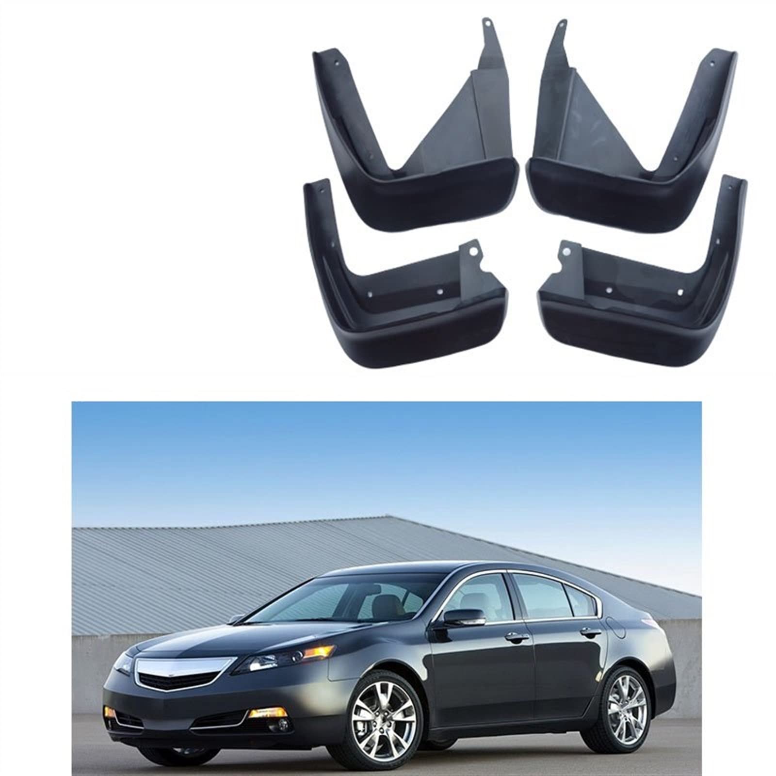 Paraspruzzi Auto 4 Pezzi Paraspruzzi Per Auto Per Acura Per TL 2012 2013 2014 2015 2016 2017 2018 Parafanghi Parafango Paraspruzzi Paraspruzzi Anteriore Posteriore Parafanghi