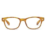 Peepers by PeeperSpecs Clark Blue Light Blocking Reading Glasses, Honey Tortoise +2.00