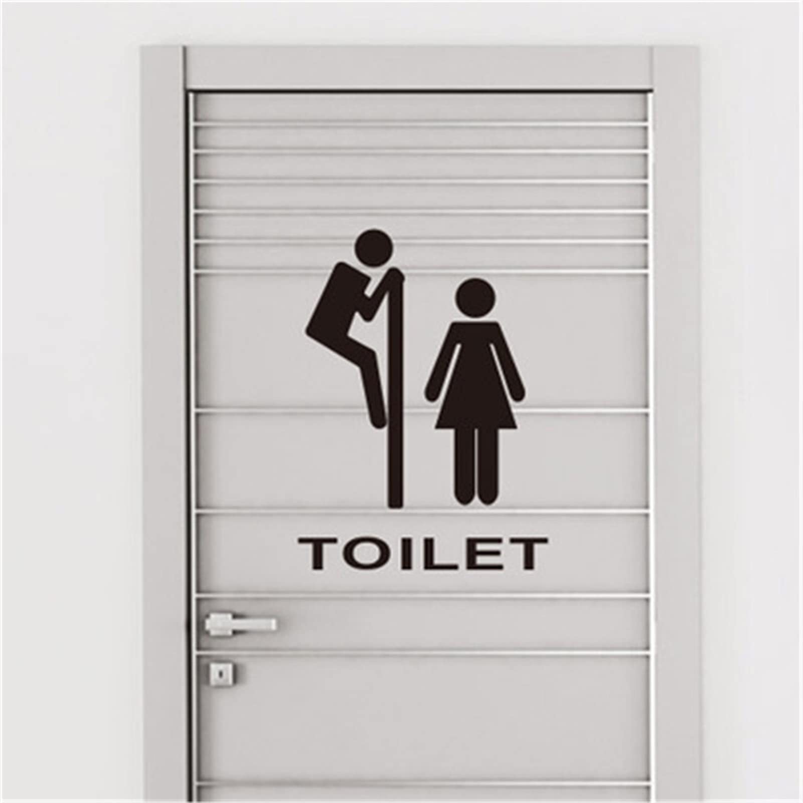 1 pezzo Cartello bagno unisex, Cartello in legno creativo da 6,6