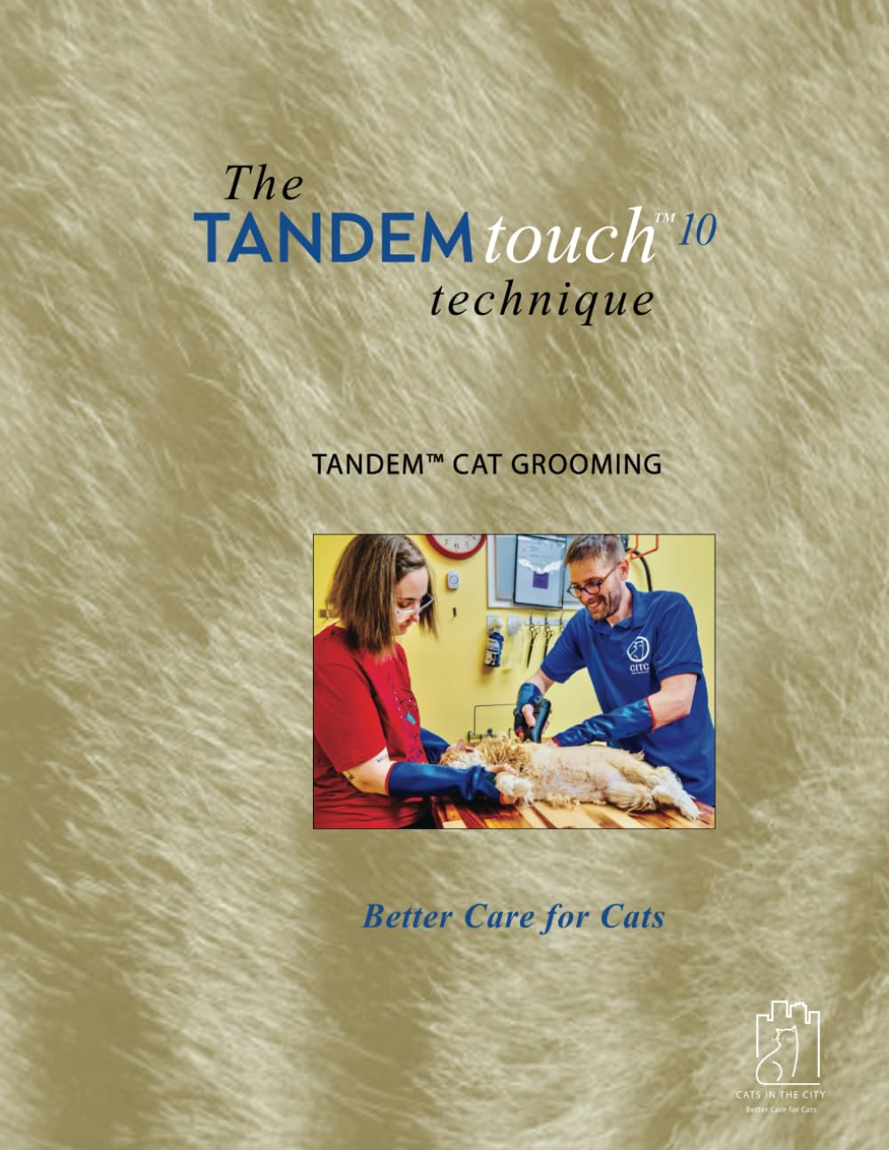 TANDEM Cat Grooming touch™ 10 Technique - Brosse chat anti-poils et massage