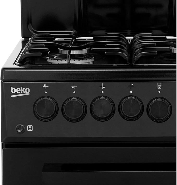 Beko KA52NEK 50cm Single Oven Gas Cooker With Eye Level Grill Black