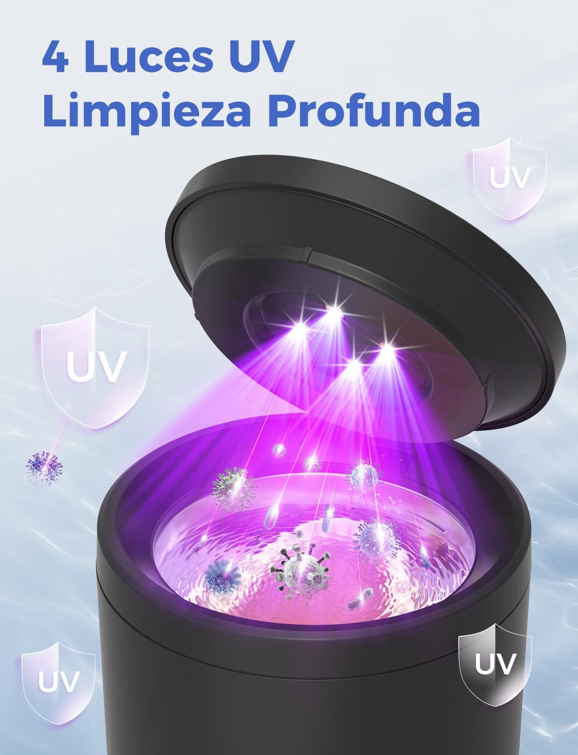 Limpiador Ultrasonidos Dental 48000Hz, Limpiador Ferula Dental 200ML para Lampara UV, Ultrasonic Cleaner para Dentaduras/Retenedores/Aligner/Cabezas de Cepillos de Dientes/Joyas, Negro