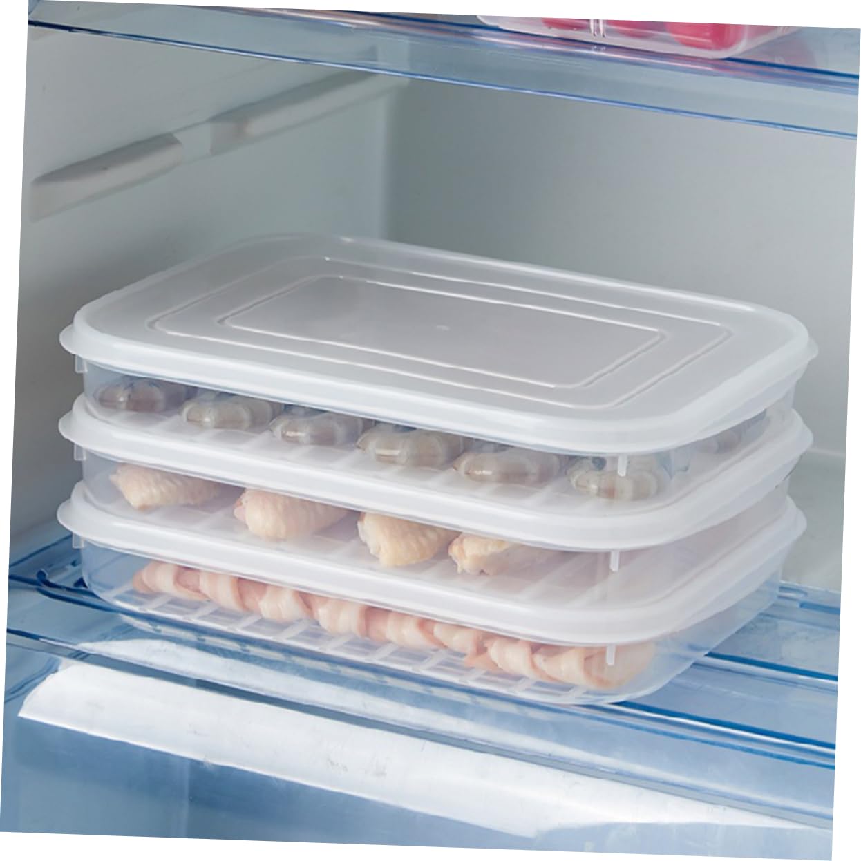 MAGICLULU 2 Set Più Croccante Custode Del Burro Francese Organizzatore Del Frigorifero Contenitore Per Il Bacon Contenitore Per Il Congelatore Contenitori Ermetici Con Coperchio 4 Pezzi * 2
