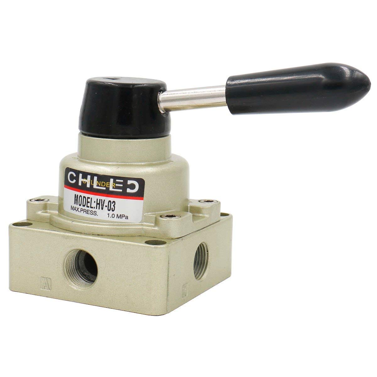 Buy Baomain Pneumatic Rotary Lever Hand Control Valve HV03 PT 3/8 3