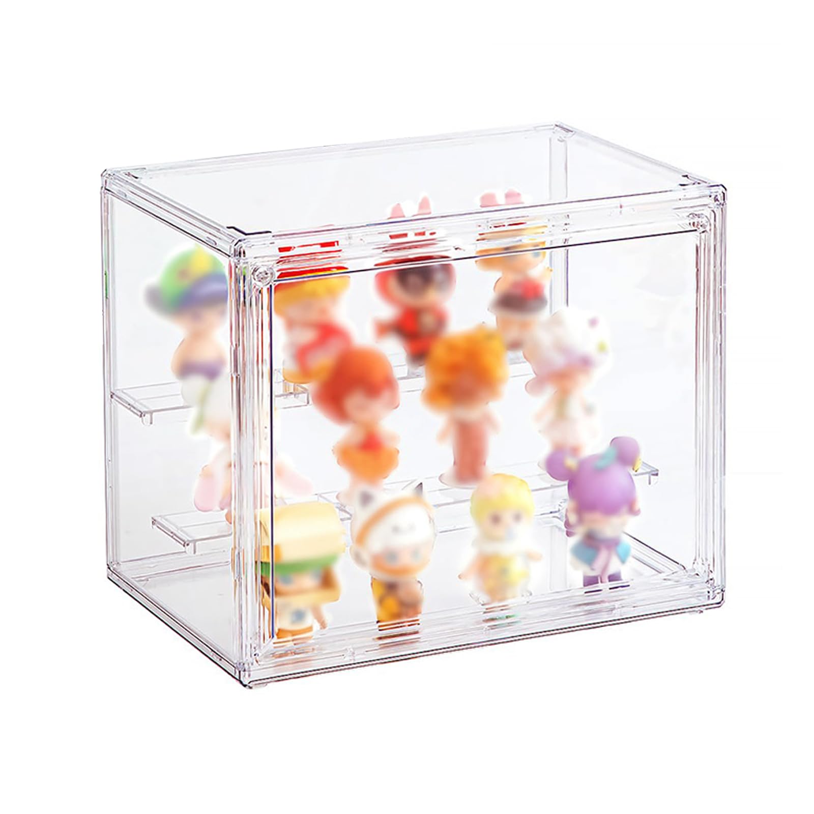 HASTHIP® Collectible Figures Display Box, 3-Tier Stepped Clear