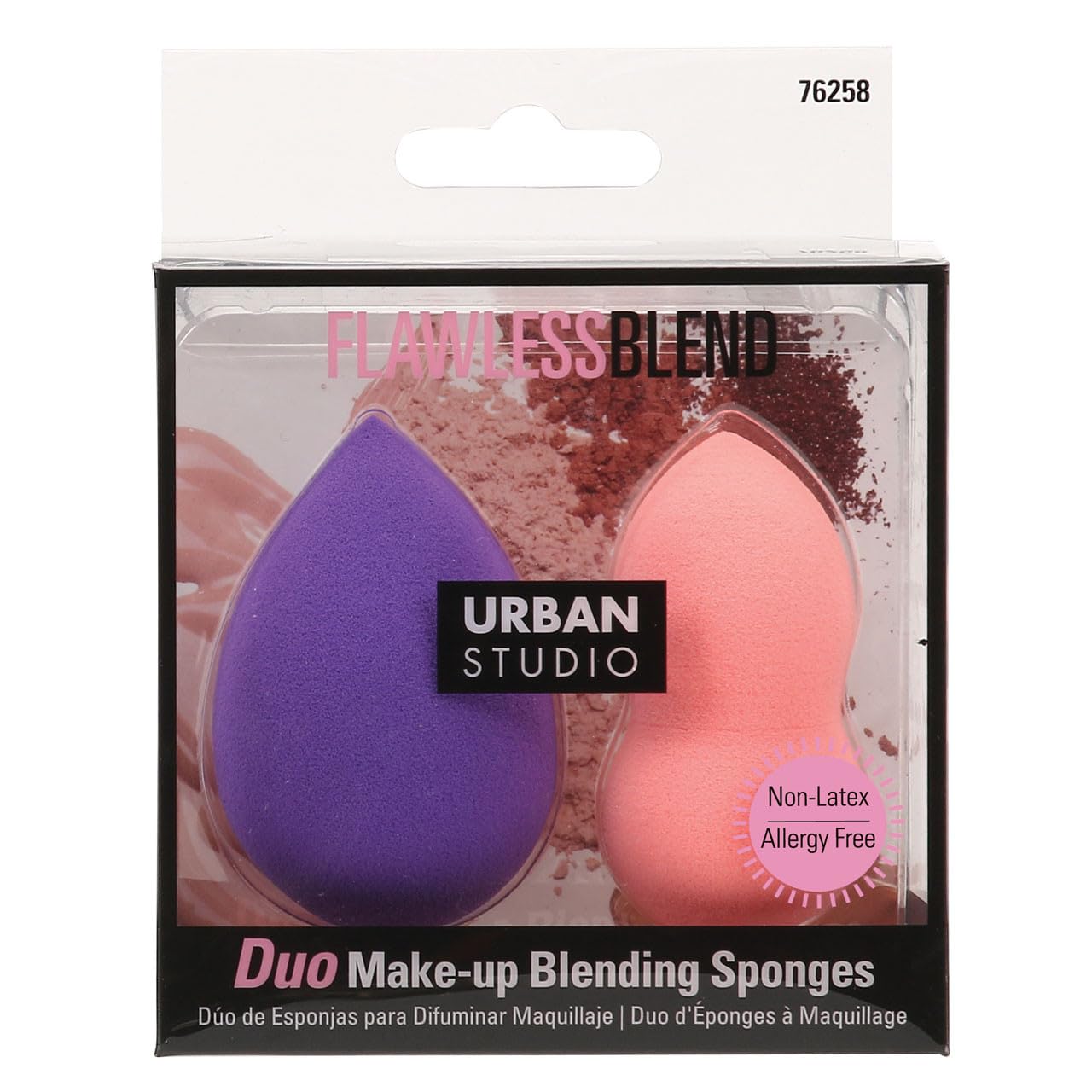 Cala Duo make-up purple & coral blending sponges