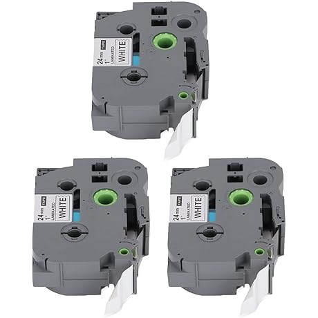 24mm Black on White TZE 251 Label Maker Tape