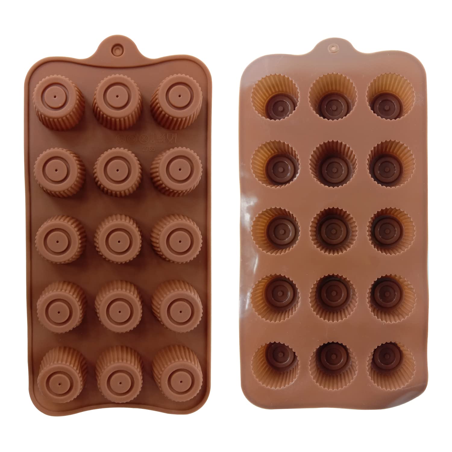 Silicon Chocolate Mold Round Shape Chocolate, Candy, ice, Jelly Mousse, Cake Décor 15 Cavity DIY bakeware by OHM