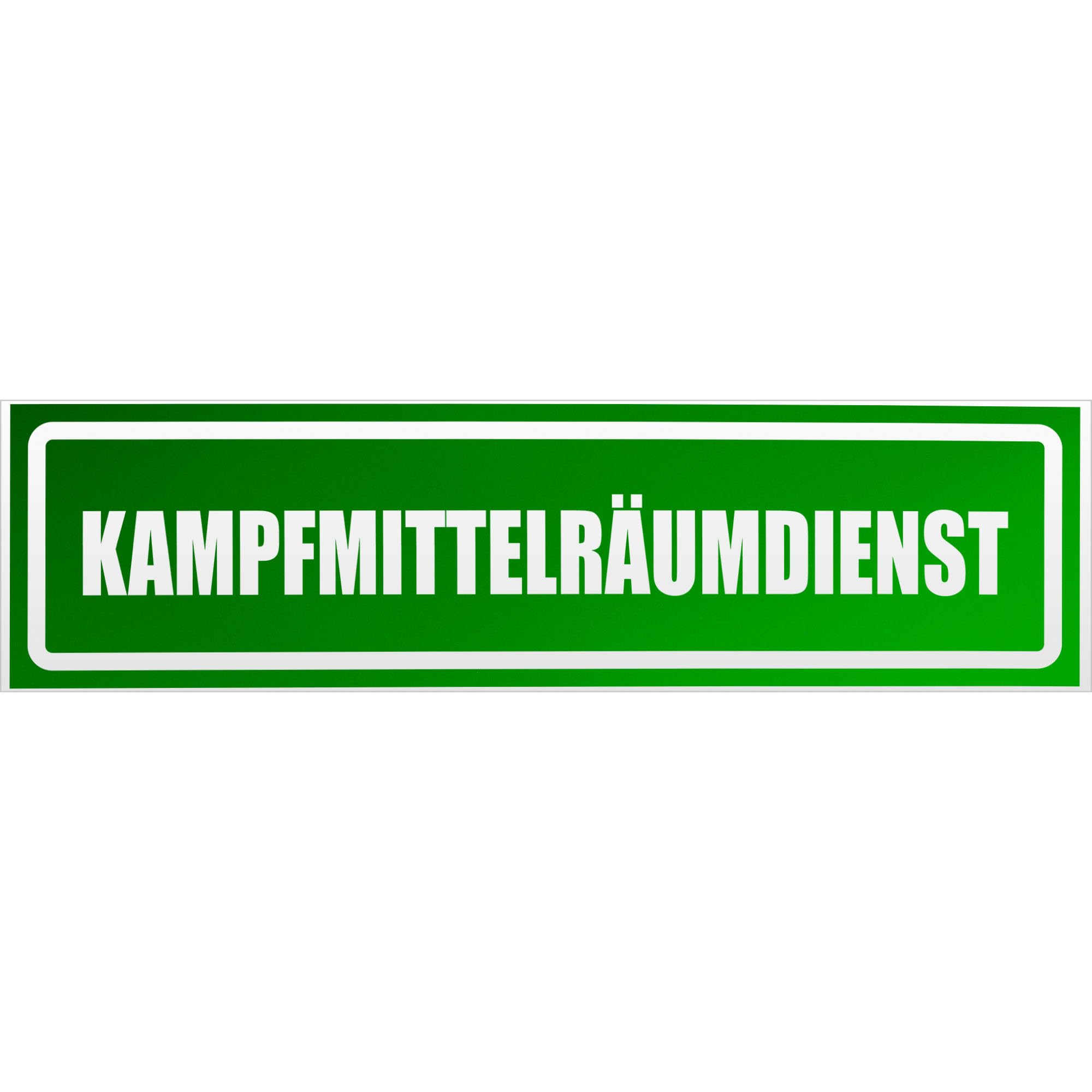 Kiwistar Magnetschild 'Kampfmittelräumdienst', 45cm Grün – Magnetisch Für Auto, PKW, Wiederverwendbar