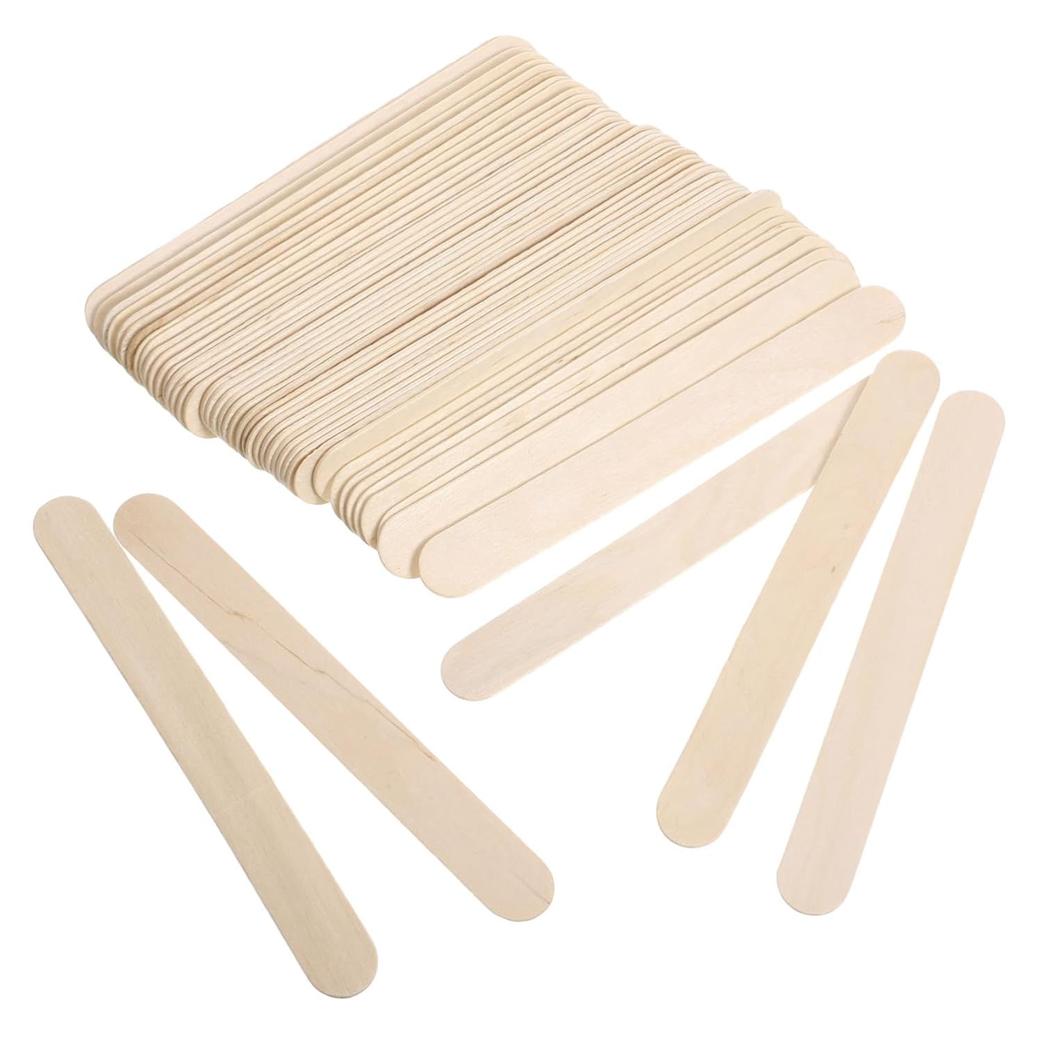 Beavorty Wooden Wax Sticks for Hair Removal of Applicator Spatulas for Body Waxing Safe Smooth Surface Lightweight Convenient Hair Removal Tools