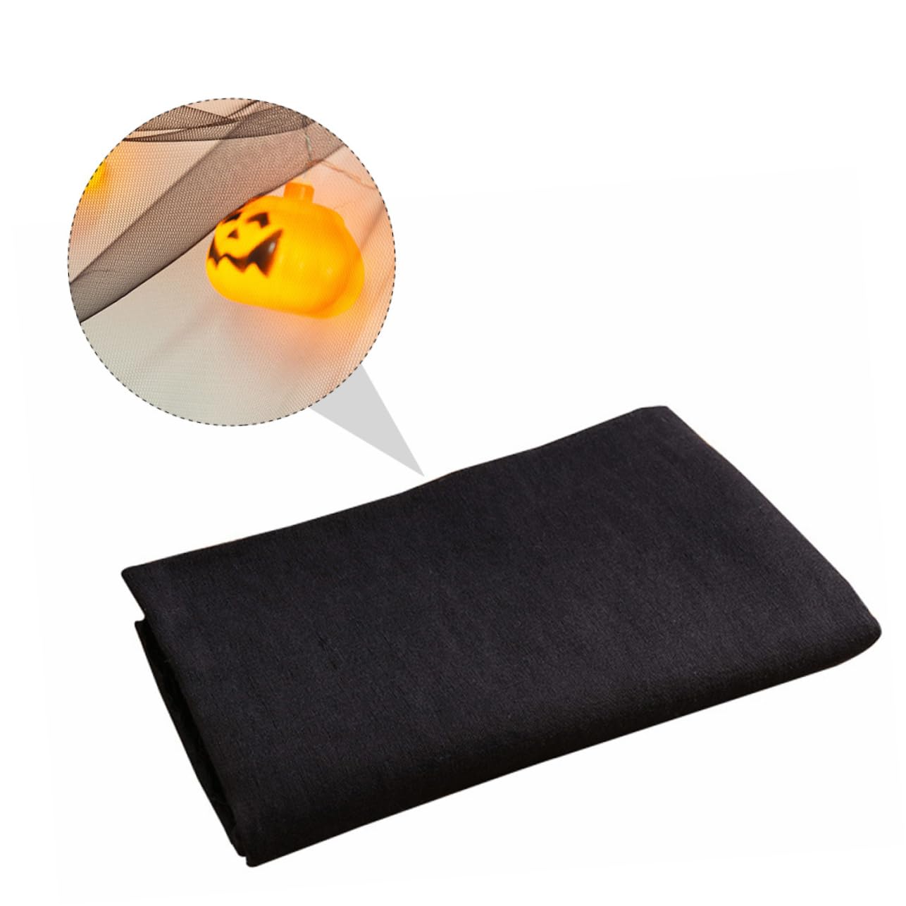 FUNOMOCYA 1pc Halloween Mesh Fabric Utilities Dollkins Linens for Tables Table Linens Utility DIY Fabric Halloween Decoration Fabric Decorate Gauze Ornaments to DIY Ornament Cloth Black