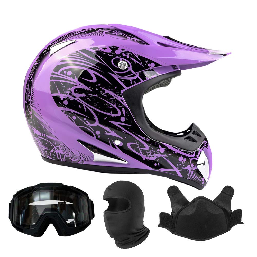 Adult Snocross Snowmobile Helmet & Goggle Breath Box Combo