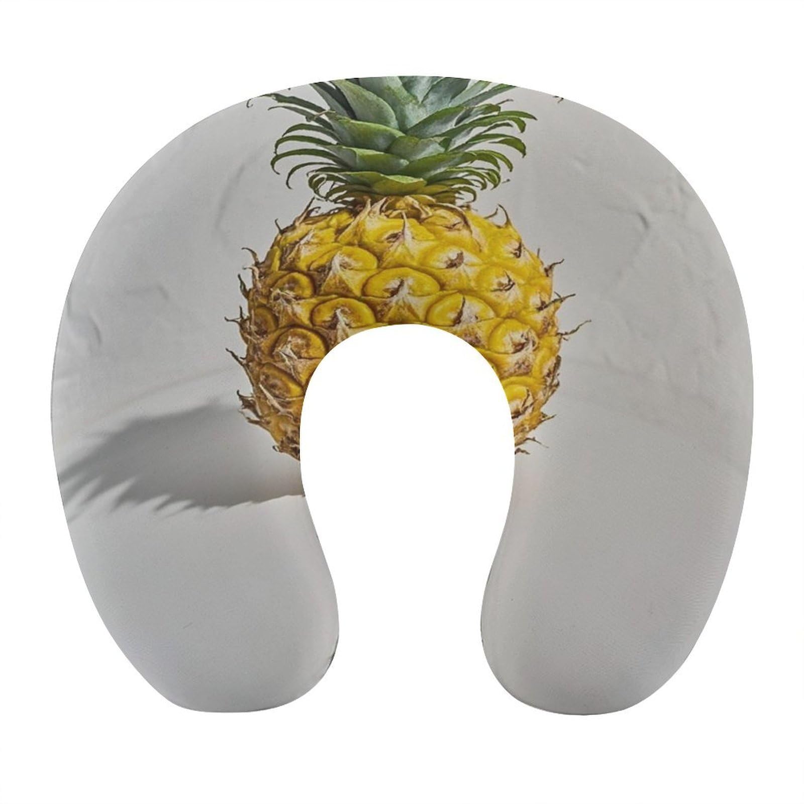 FekiLoot Yellow Pineapple Travel Pillow Comfortable U Shape Memory Foam Pillows Neck and Head Support Portable Travel Neck Pillow Suitable for Planes Trains Self-Driving Cars