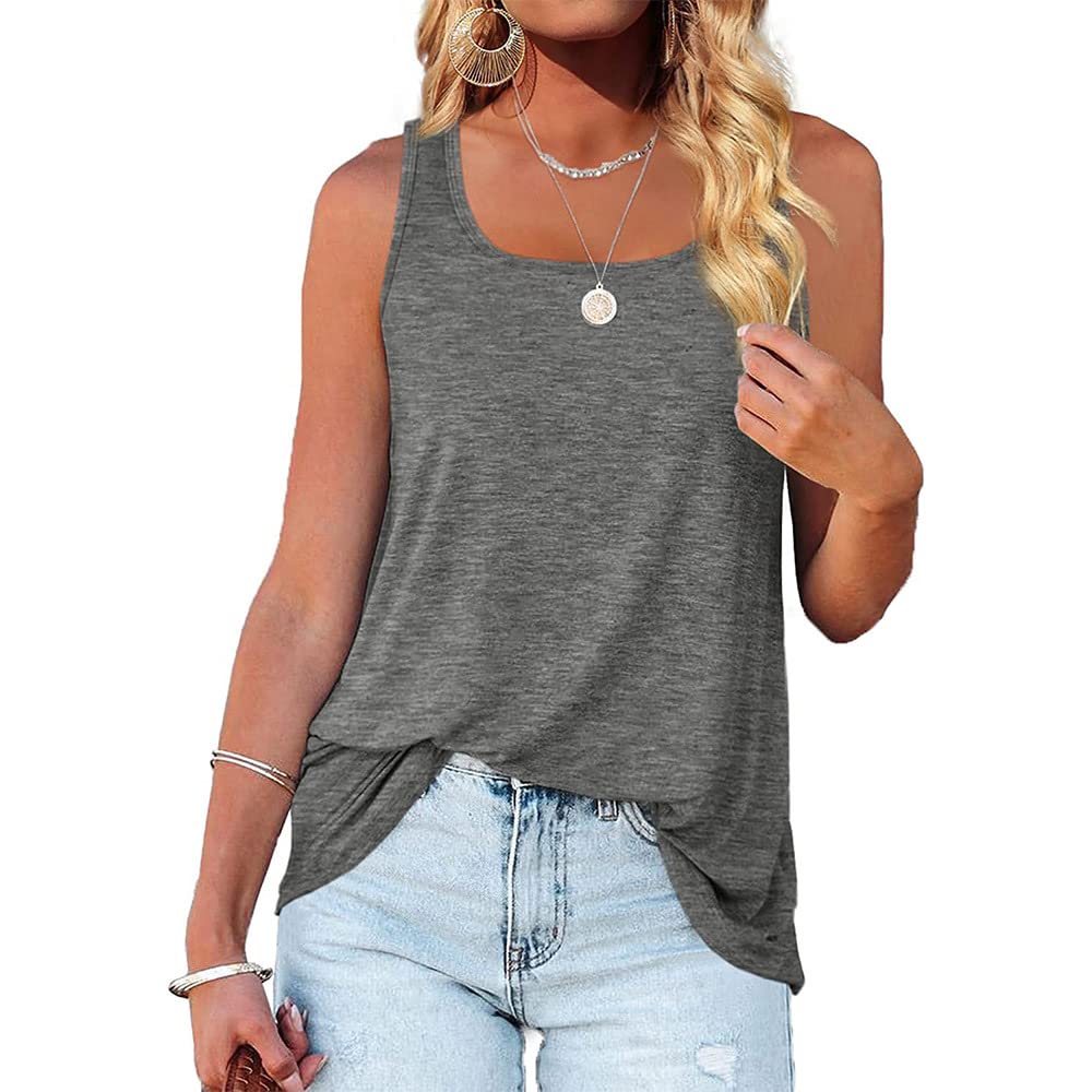 Rayson Canottiere da Donna estive con Scollo a U a Maniche Camicette vestibilità Larga Senza Maniche T-Shirt Casual Camicia Top