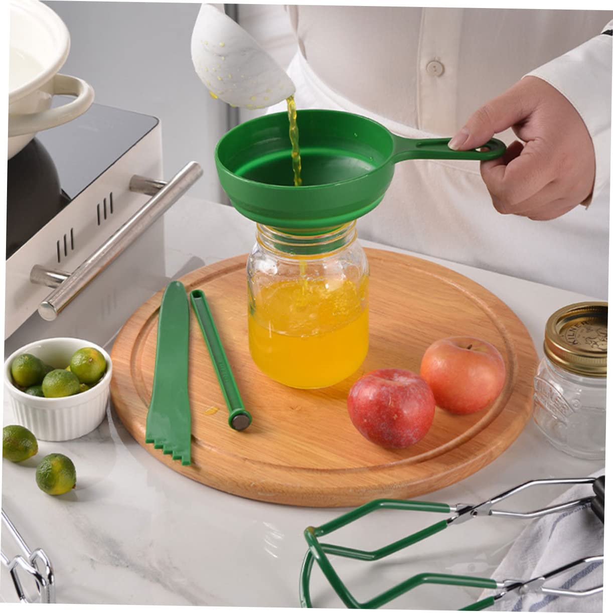 MAGICLULU 7pezzi Pinze Canning Kit Accessori Cucina con Imbuto e Sollevatore Barattoli per Preparazione Marmellate e Conservazione Alimentare Utensili Sicuri e Multifunzionali Regalo per AMA