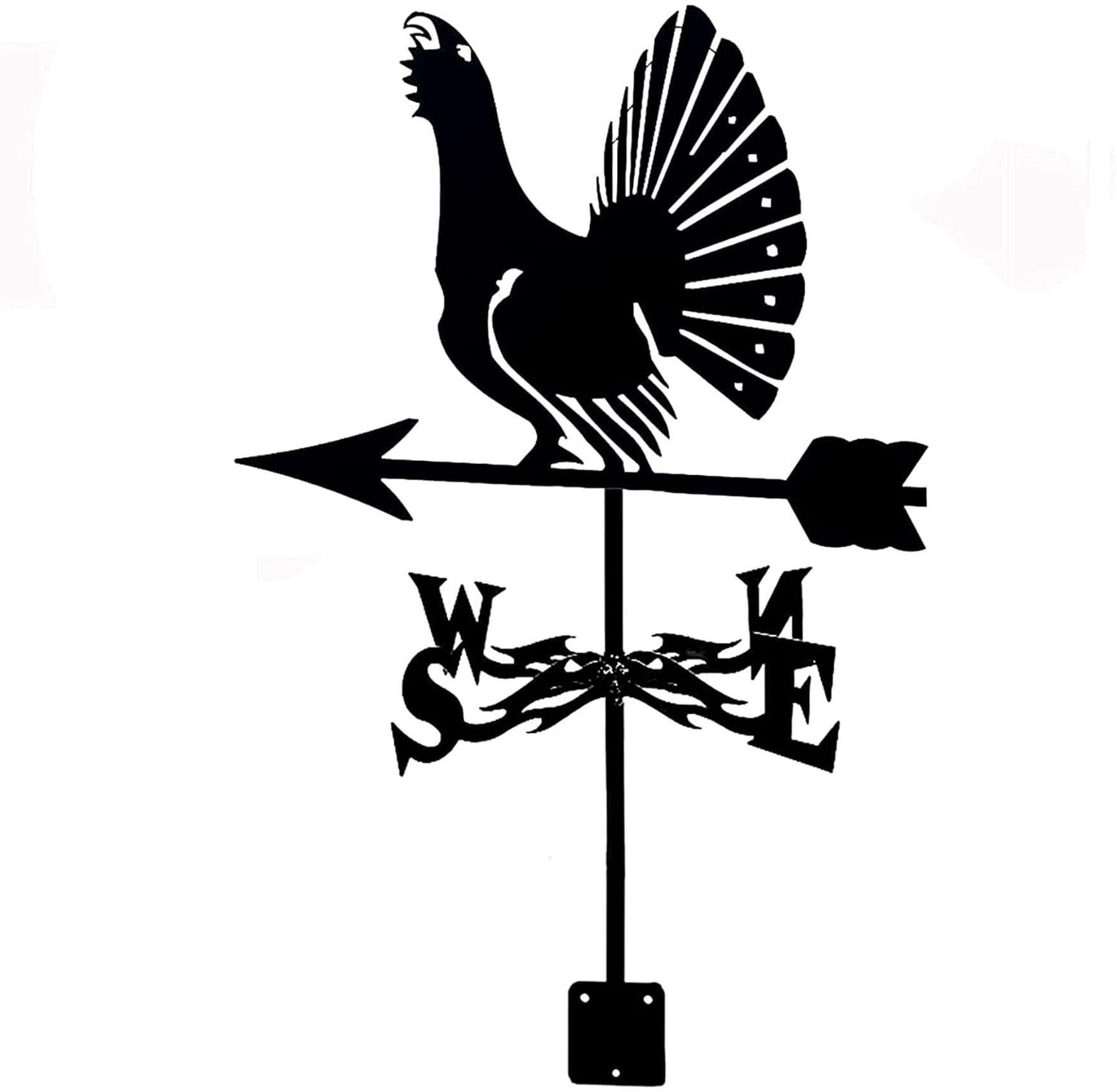 windvaan, windwijzer, metalen windwijzer, retro boerderijscène, tuinpaal, windrichtingindicator, duurzame tuindecoratie, windvaan (kleur 3