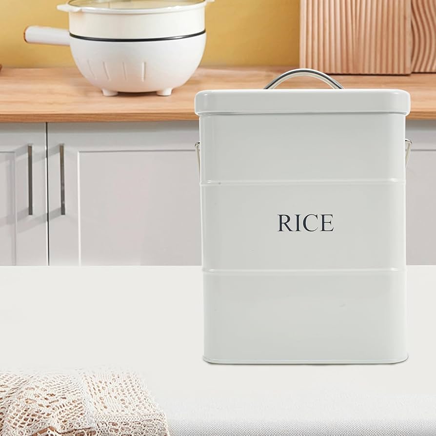 Aazon.co: LUGBING Rice Dispenser, Airtight Food Dispenser With Easuring Cup, Large Dry Rice