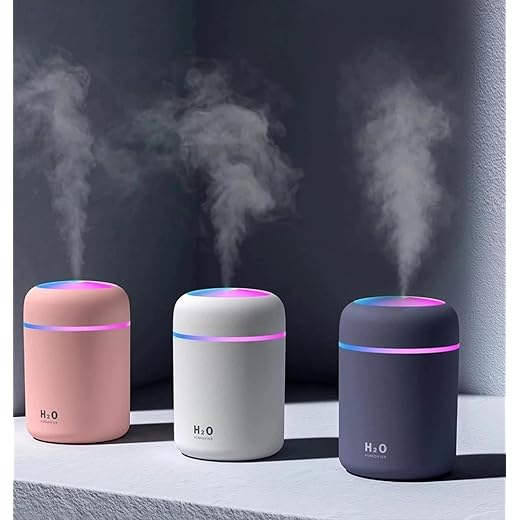 humidifier for Room Moisture, Aroma Diffuser for Home, Mist Maker, Cool Mist Humidifier, Small Quiet Air Humidifier, Ultrasonic Essential Oil Diffuser Electric (Multicolour)