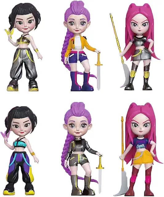 Set di 6 Figurine Anime Rumi Mira Zoey in PVC - Collezione Mini Statue