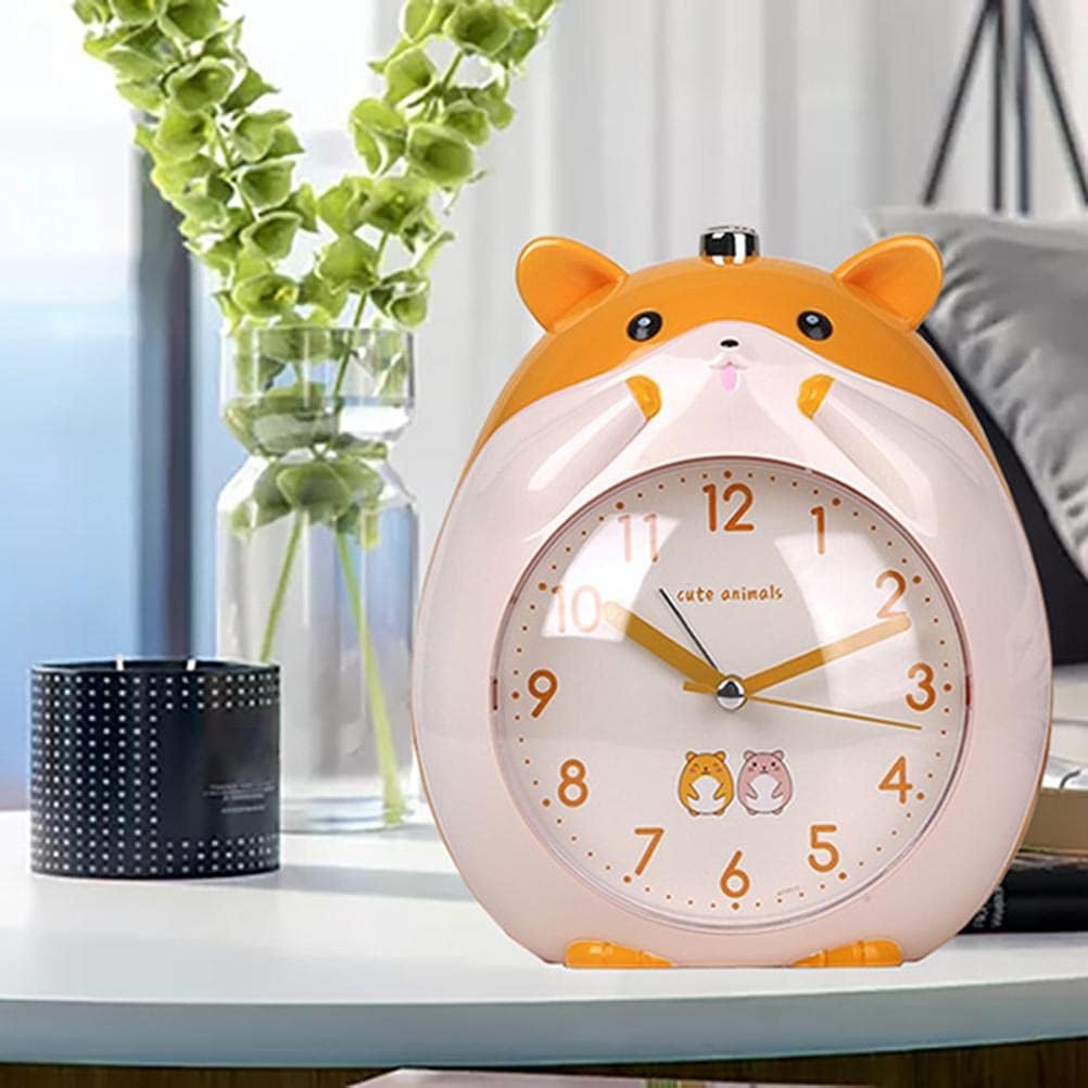 リアル J Ouuo 電子目覚まし時計 ハムスター 動物 電池式 クロック シンプル 目覚まし時計ライト 卓上時計 子供のベッドサイドアラーム 睡眠常夜灯 めざまし時計 置き時計 誕生日 贈り物 プレゼント Casabianca Ba