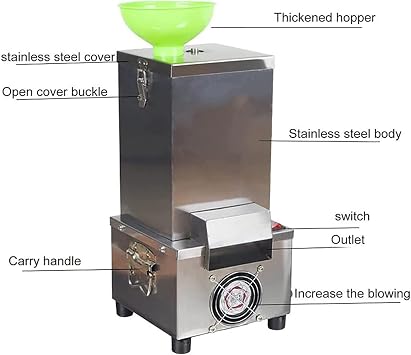 Electric Garlic Peeler Machine 25kg/H Automatic Garlic Peeling Machine 200w Commercial Whole Garlic Peeler Stainless Steel Garlic Peeler Separator Kitchen Peeling to,