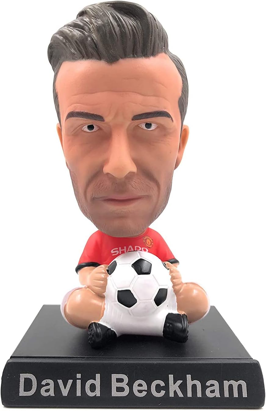 David Beckham Bobble Head for Car Dashboard with Mobile Holder Action Figure Toys Collectible Bobblehead Showpiece for Office Desk Table Top Toy for Kids and Adults Multicolor