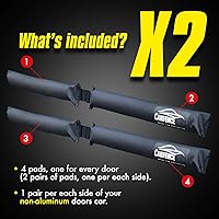 Vista 3 de HRX Protector de abolladuras para puertas de auto para puertas de auto no de aluminio - Paquete de 4 puertas - Protectores de puerta magnéticos