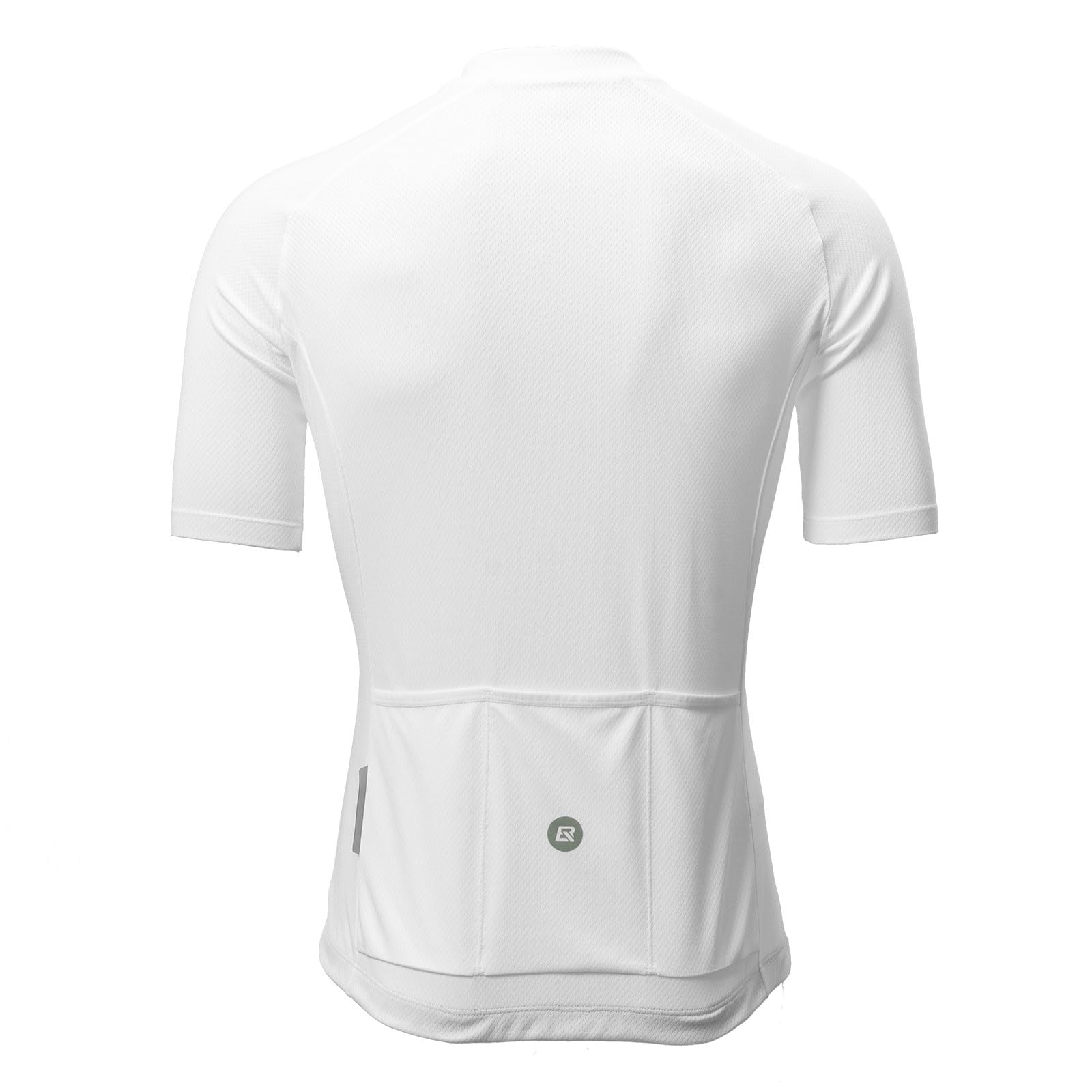 ROCKBROS Maglia Ciclismo con Maniche Corte, Magliette Bicicletta Uomo Estiva Traspirante Antiscivolo Riflettente Asciugatura Rapida, con 3 Tasche, Abbigliamento per MTB Bici da Strada