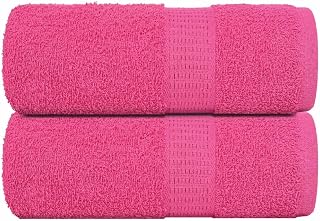 Lauuoeriau Furniture Item Home - Toallas de invitados (2 unidades, 30 x 50 cm, 360 g/m², 100% algodón), color rosa