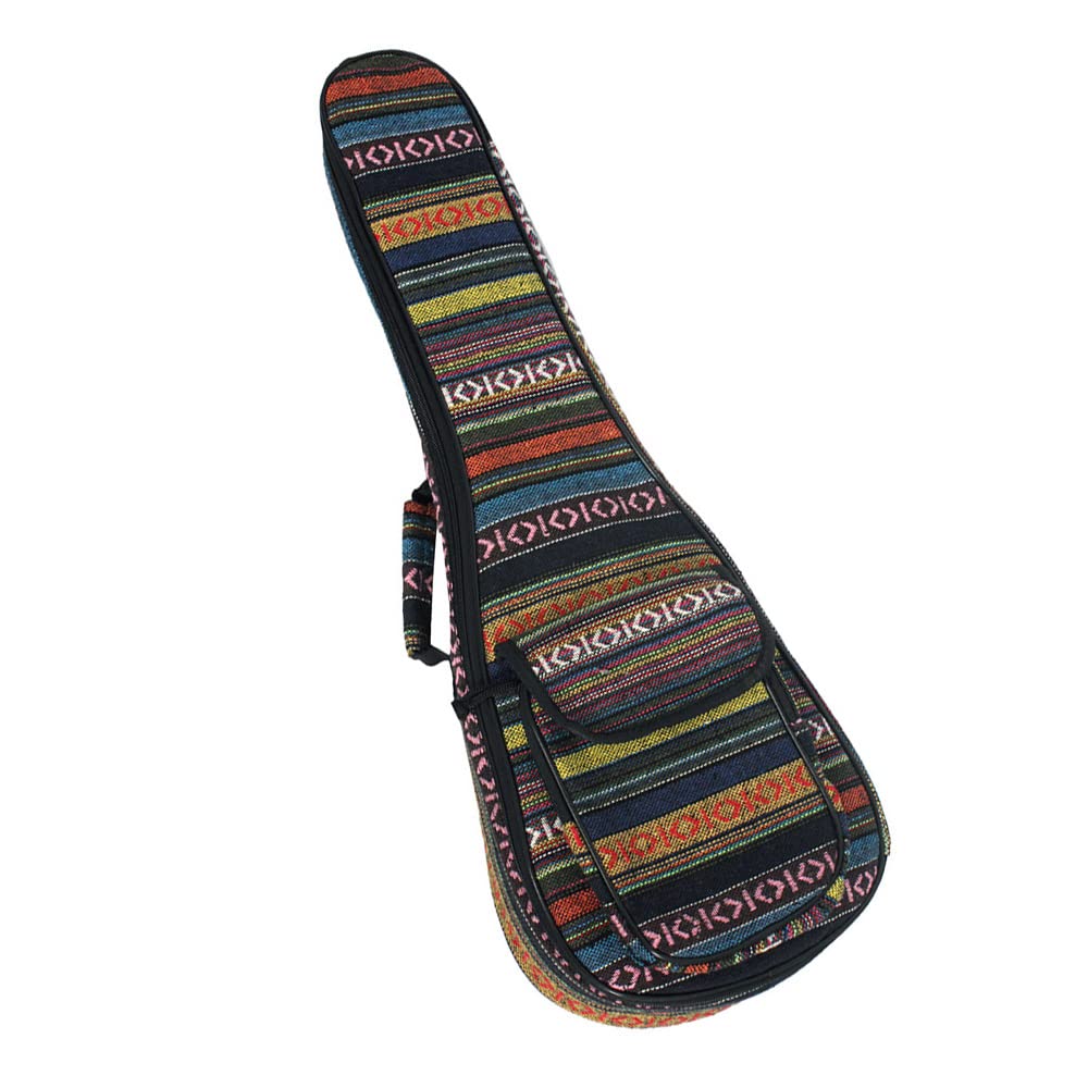 Ukulele Bag, da 23 Pollici Concert Ukulele Case con Cinghia a Doppia Spalla di Imbottitura da 6 Mm Speciale National Style Spckpack Case per Concert Ukulele