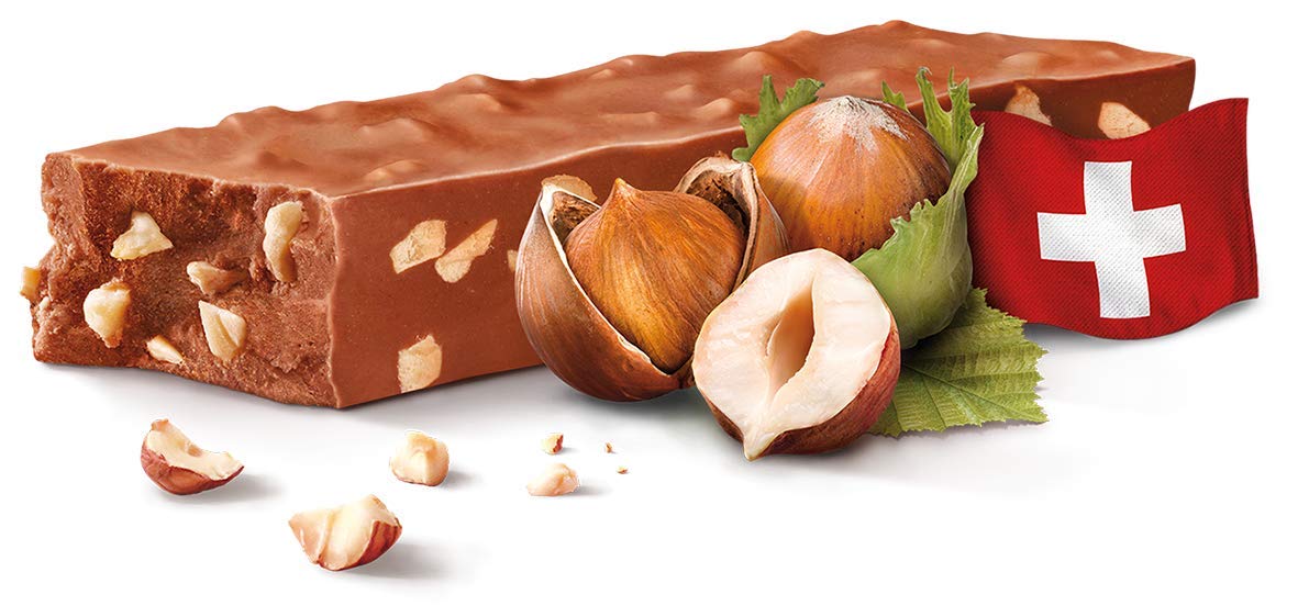 Minor Classic Stengel Schweizer Schokolade 70 Schokoladenriegel á 22g im Thekendisplay 1,54kg Großpackung Nougat Gianduja Maestrani Milchschokolade Glutenfrei, ohne Palmfett