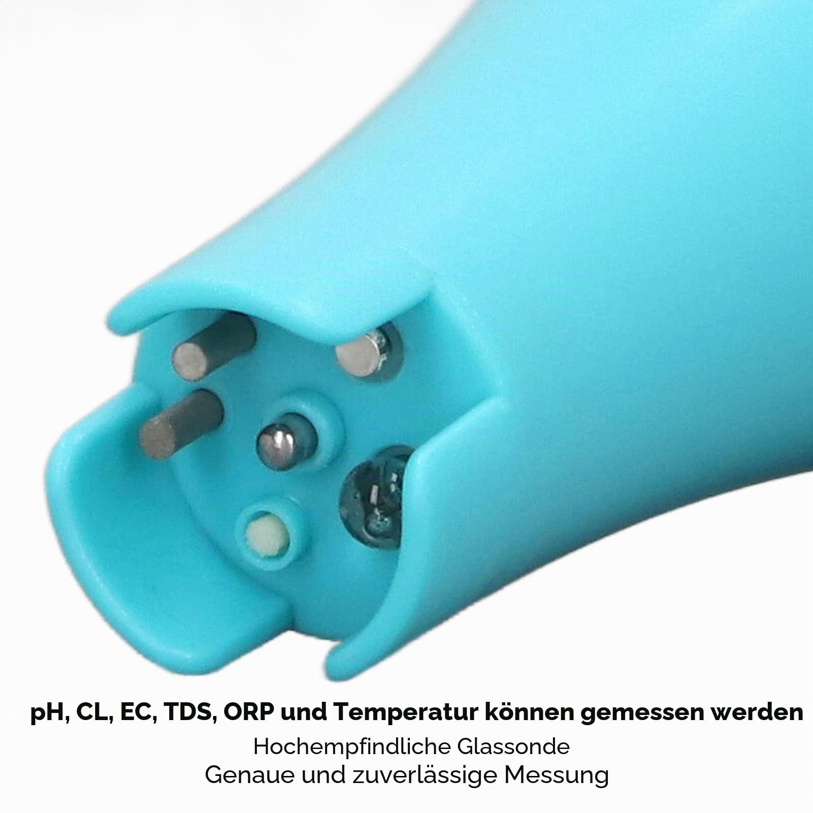 Bluetooth-Pool-Monitor, Intelligenter Pool-Monitor, 6-in-1-Detektor, Wasserqualitätstester Zum Testen von PH, TDS, EC, ORP, CL und Temperatur
