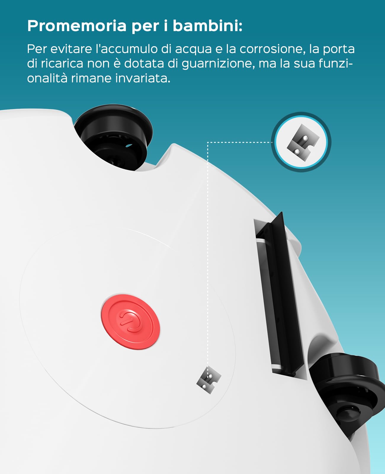 WINNY POOL CLEANER Winny 200 Robot Piscina, Piscina Senza Fili con Batteria, Autonomia 75 Min per Piscine Fuori Terra 60 m², Doppia Filtrazione, Parcheggio Automatico(Blu Marino-Bianco)