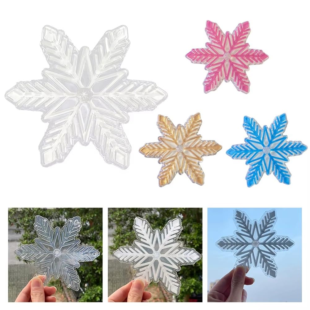 Bloepum DIY Snowboard Stomp Pads Snowboard Mat Snowflake Shape for Winter Snow Ice Ski Snowboards Stomp Pads Transparent