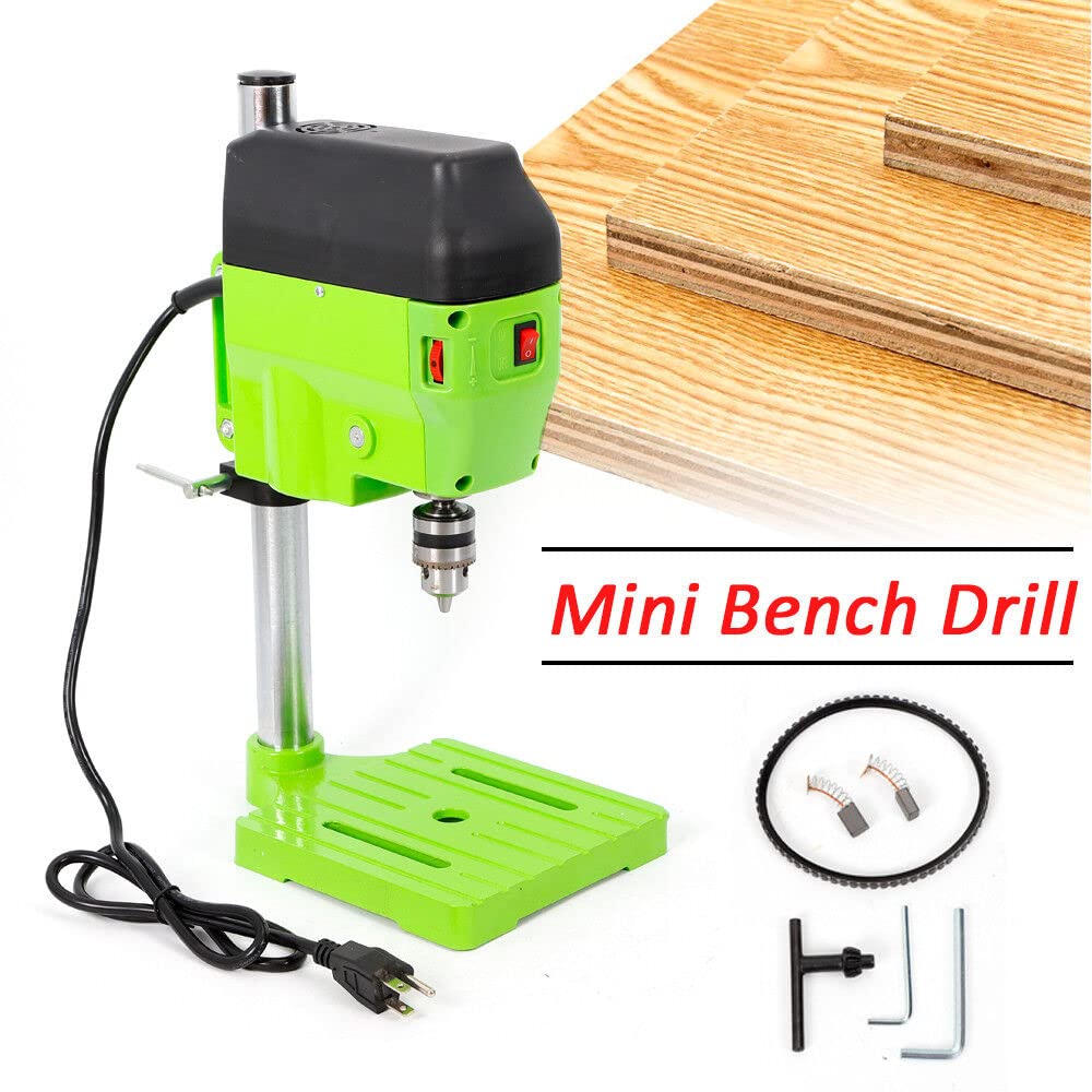 Mini Drill Press Portable Drill Press Stand Compact Drill Wood Drilling Machine for DIY Furniture and Wood Plastic Plate Resin Plate Aluminum Composite Panels (Style2-480W)