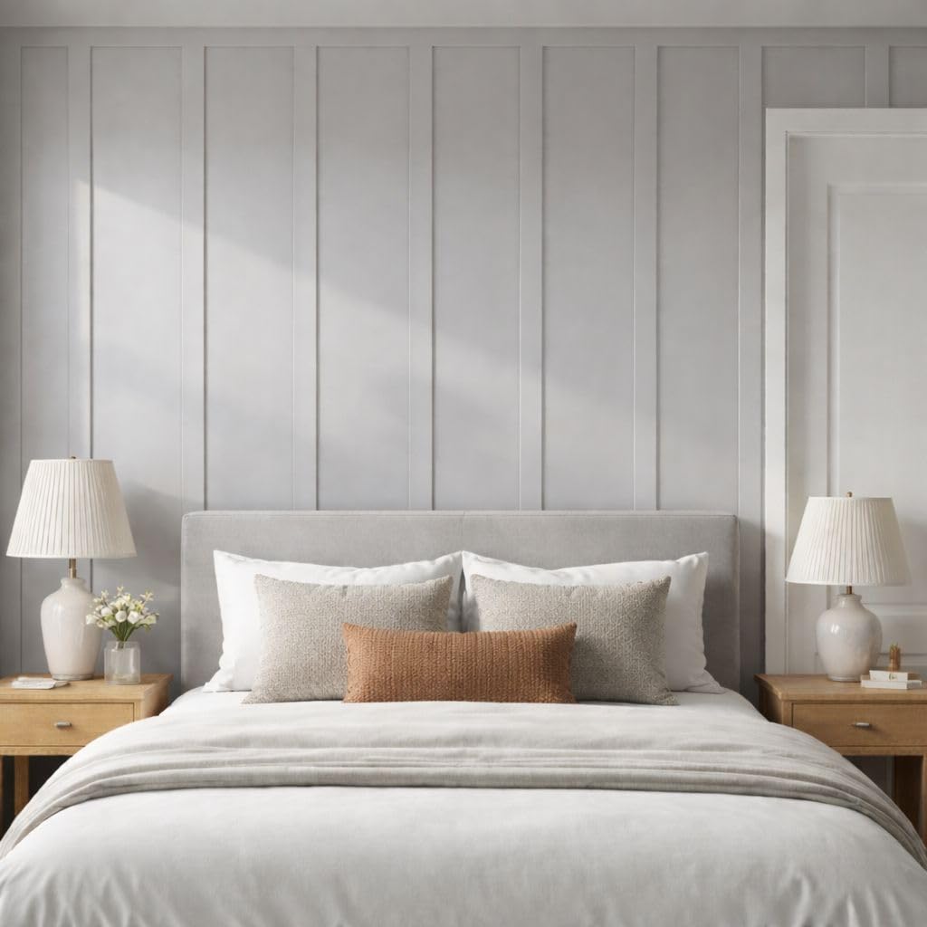 Woodica MDF Wall Panelling Kit 120cm Long | Shaker Style DIY Wall Panels | Pre-Cut MDF Strips | Easy Fit Home Décor | Pack of 8 (9MM)