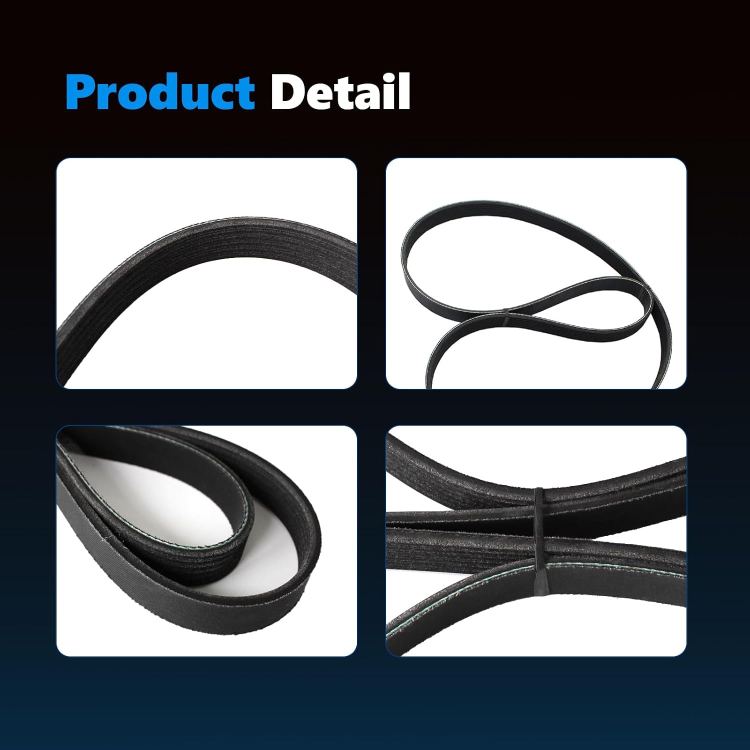 AUCERAMIC Serpentine Drive Belt Fit for Honda CR-V 2017-2019, Accord 2013-2017, Acura 2015-2020, BMW Z8 2000-2003#Replace K070566, 7PK1440, 11281407975, 11287833265, 311105A2A01, 311105B0Y01